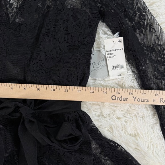 Pearl Georgina Chapman Black Lace Mini Dress Size 6 Romantic Whimsigoth Sexy Y2K - Picture 7 of 15